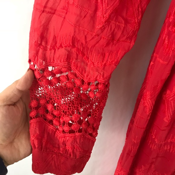 Olivia Culpo Red Embroidered Dress - Picture 4 of 7